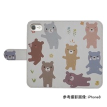 etc-3　スマホケース 手帳型 プリントケース 熊 動物 かわいい くま イラスト キャラクター クマ_画像2