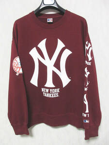 ニューヨークヤンキース New York Yankees スウェット トレーナー エンジ 2L 亥3541