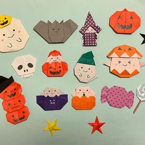 ハロウィン セット 折り紙 かぼちゃ おばけ 10月 幼稚園 保育園 壁面飾り