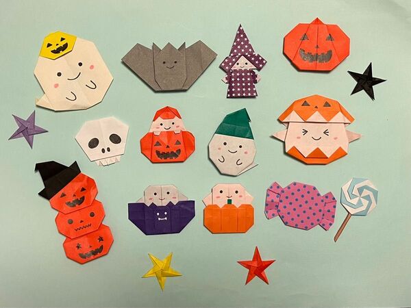 ハロウィン セット 折り紙 かぼちゃ おばけ 10月 幼稚園 保育園 壁面飾り