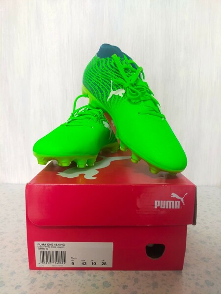 28.0cm★即決！緑　PUMA プーマ one 18.4 HG サッカースパイク サッカーシューズ 靴　