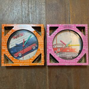 50’s CAR WALL CLOCK アンティーク調 掛け時計 車 未使用品 非売品