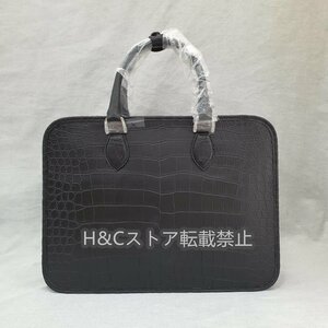  men's wani leather tote bag original leather bag crocodile shoulder bag leather handbag briefcase attache case A4/PC correspondence commuting 