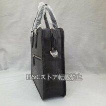 メンズ ワニ革 トートバッグ 本革 鞄 クロコダイル ショルダーバッグ レザー ハンドバッグ ブリーフケース 書類かばん A4/PC対応 通勤_画像6