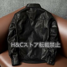 羊革　レザージャケット　柔らかい ジャケット ライダース 本革 メンズファッション 革ジャン 春　Ｍ～4XL 黒_画像2