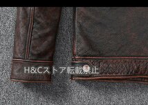 オシャレ ライダースジャケット レザージャケット 本革 牛革 革ジャンコート vintage 本革コート メンズファッショ S~5XL_画像10