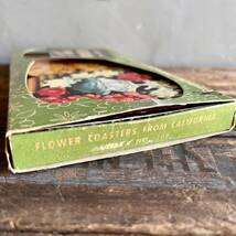 【USA vintage】コースター　Flower Coasters from California 花柄　紙コースター　７枚セット　アメリカ　ビンテージ_画像8