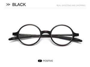 度数+2.5　61026ブラック　老眼鏡　シニアグラス　丸メガネ　昭和レトロ
