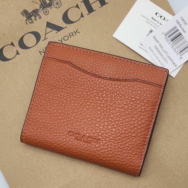 新作　新品　COACH　折り財布　カード入れ　メンズ