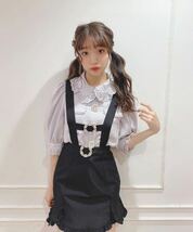 札なし】新品同様美品swankissスワンキスPN cotton poket B/Lパールダイヤボタンレース襟ブラウス半袖パープルラベンダー量産地雷清楚_画像3