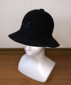 美品 KANGOL Bermuda Casual 0397BC M カンゴール バミューダ カジュアル メトロハット バケットハット ベルハット 黒 ブラック 男女兼用