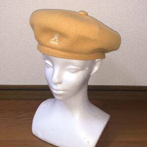 美品 KANGOL Wool Jax Beret K3107ST S カンゴール ウール ジャックス ベレー ベレー帽 ベレーキャップ ハンチング イエロー 黄 男女兼用