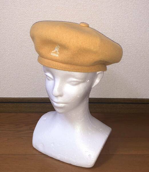 美品 KANGOL Wool Jax Beret K3107ST S カンゴール ウール ジャックス ベレー ベレー帽 ベレーキャップ ハンチング イエロー 黄 男女兼用