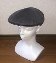 美品 KANGOL Tropic 504 Ventair 0290BC M カンゴール トロピック ベントエアー ハンチングキャップ ベレー帽 グレー 灰 チャコールグレー_画像2