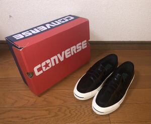 美品 CONVERSE JACK PURCELL LOAFER RH 1SD317 27cm コンバース ジャックパーセル ローファー リアクト ブラック 黒 白 レザー スリッポン 