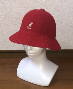 美品 KANGOL Bermuda Casual 0397BC M カンゴール バミューダ カジュアル メトロハット バケットハット ベルハット レッド 赤 Ｍ 男女兼用