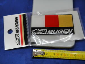 New マジ本物！無限純正品！店頭在庫！新品！無限 MUGEN 90000-YZ8-302A 無限ロゴポッティング 65×35 t=2 複数購入大歓迎 送料無料(条件付