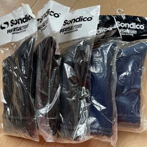 【新品未使用】sondico FOOTBALL SOCK size22-24 cm ブラック３袋・ネイビー２袋　未開封の為長さ不明