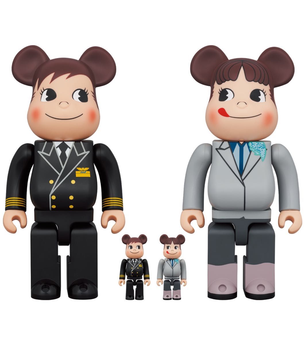 BE@RBRICK 招き猫 ペコちゃん 福 銀メッキ % & %｜PayPayフリマ