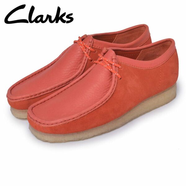 Clarks クラークス ワラビー レッドスウェード 本革 美品