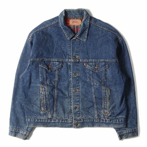 Levis vintage ヴィンテージ リーバイス ジャケット サイズ:XL 80s 70417-6985 デニム チェックネル生地ライナー付き 80年代 Gジャン