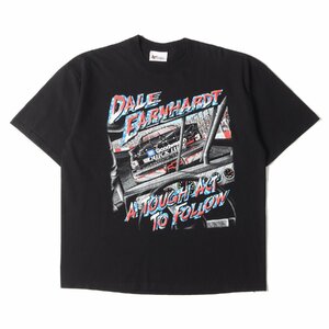 90s - 00s NASCAR Dale Earnhardt JR レーシング Tシャツ CHASE AUTHENTICS チェイスオーセンティックス ブラック ヴィンテージ古着