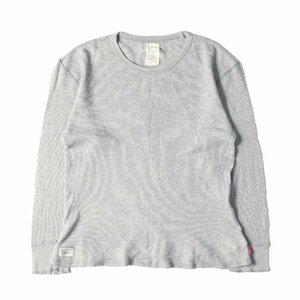 WTAPS ダブルタップス Tシャツ サイズ:L 00s ワッフル クルーネック Tシャツ 長袖 WAFFLE L/S グレー トップス カットソー ロンT