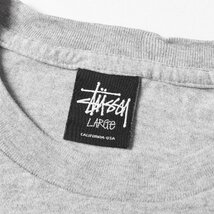 STUSSY ステューシー Tシャツ サイズ:L スケートマン&サーフマン クルーネック ロングスリーブ Tシャツ ヘザーグレー トップス カットソー_画像3