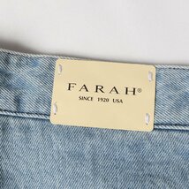 美品 FARAH ファーラー デニム サイズ:30 ワイド テーパード パンツ One-tuck Wide Tapered Pants FR0201-M4009 トラウザー ジーンズ_画像4