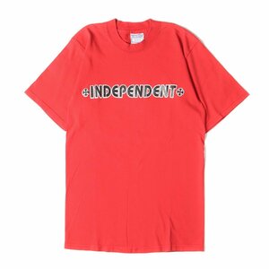 U.S.VINTAGE ヴィンテージ Tシャツ サイズ:S INDEPENDENT インディペンデント ブランドロゴ Tシャツ All Sportタグ USA製 90s レッド