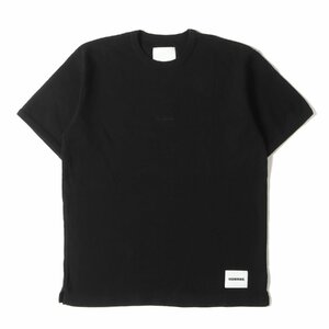 NEIGHBORHOOD ネイバーフッド Tシャツ サイズ:S 20SS ロゴ 刺繍 ヘビーウェイト リブ クルーネック Tシャツ RIB / C-CREW. SS ブラック