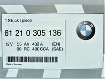 BM613 BMW 320i E90 VA20 純正 中古バッテリー【61210305136/61 21 0 305 136】 右ハンドル車 12V 55Ah 480A LN2_画像9