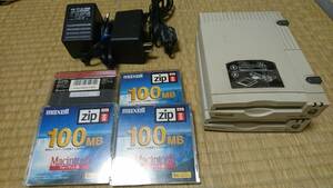 Macintosh用　100MB　Iomega Zipドライブ2台　付属品＋ZipDisk 4枚