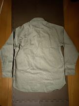 HOUSTON ヒューストン 40907 CHAMBRAY SHIRT JACKET 杢シャンブレーシャツジャケット GREEN_画像5