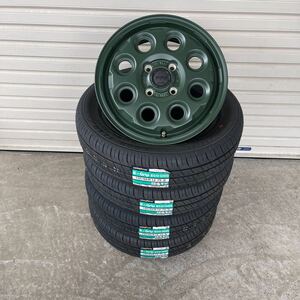 《PPX MIL8》グッドイヤーEG02◆155/65R14◆NBOXタントムーヴワゴンRラパンアルトデリカミニトコットスペーシアギア　アーミーグリーン