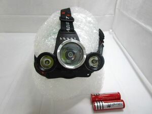 LED HEDLIGHT Rechargeable LED Headlamp, ヘッドランプ 防水防災 電池 懐中電灯 アウトドア 充電ポート付【中古】[YS001_2309271435_006] 