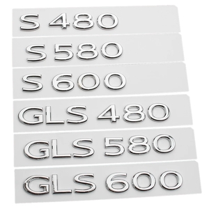 １枚シルバー　トランクロゴバッジエンブレムステッカーベンツマイバッハ S GLS クラス S580 S600 S680 GLS480 GLS580GLS600GLS680X167W222