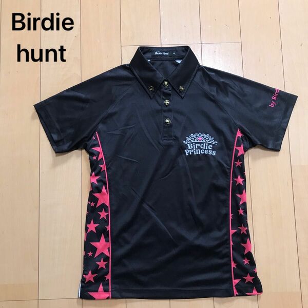 バーディーハント　Birdie hunt ポロシャツ　黒　Sサイズ　レディース