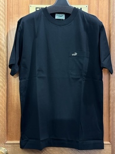 黒 M メンズ半袖Tシャツ 新品 Tシャツ ブラック 日本製 新品未使用品 送料無料 無地 紳士 半袖 胸ポケット 丸首 綿100％ 老舗ブランド