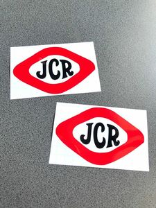 送料無料♪ JCR ジャムクラッカー レコード ステッカー 2枚セット 赤色×黒色 アメ車 旧車 トラック 世田谷ベース ハーレー カブ