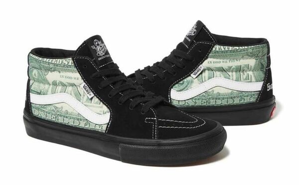 Supreme × Vans Doller Skate Grosso Mid "Black" 28cm ドルスケートグロッソ