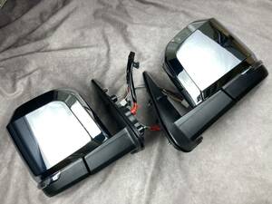 1 jpy ~! 200 series Hiace 6 type look LED turn signal attaching door mirror plating electric storage electric mirror adjustment left right set new goods D