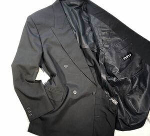 新品 【サイズA6 L★高級礼服】4Bダブルスーツ 喪服 メンズ ブラックフォーマル セットアップ 極上に軽い 冠婚葬祭 背広 アジャスター付