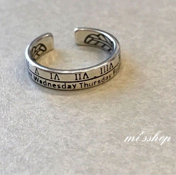 silver925 英文字刻印リング/シルバー925 リング ring