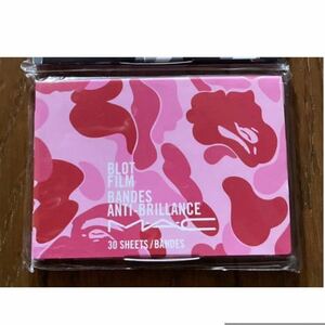 未使用　A BATHING APE MAC コラボ　ブロットフィルム　あぶらとり紙　アベイシングエイプ 自宅保管　送料￥180 匿名