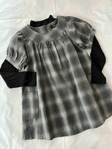  Comme Ca Ism tunic 120*ta-toru neck inner One-piece girl set COMME CA ISM