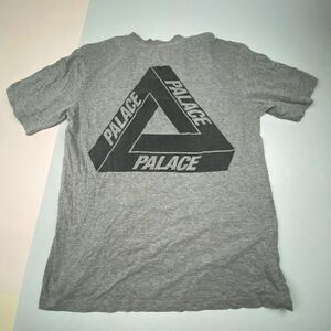 【M】 palace skateboards パレス スケートボード Tシャツ グレー TEE 中古 半袖 スケボー バックプリント