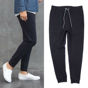 The DUFFER of ST.GEORGE JERSEY JOG PANTS：ストレッチジャージ スキニージョガーパンツ ネイビー サイズM 定価9900円