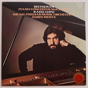 LP ベートーヴェン ピアノ協奏曲 第1番 第2番 ラドゥ・ルプー メータ イスラエル・フィル K28C-61