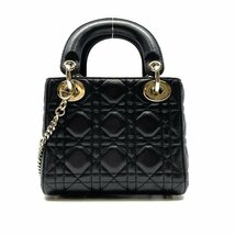 Dior ディオール M0505PCAL_M900 レディディオール カナージュ ラムスキン 2WAY ハンドバッグ ショルダーバッグ ブラック 管理RY23004231_画像3